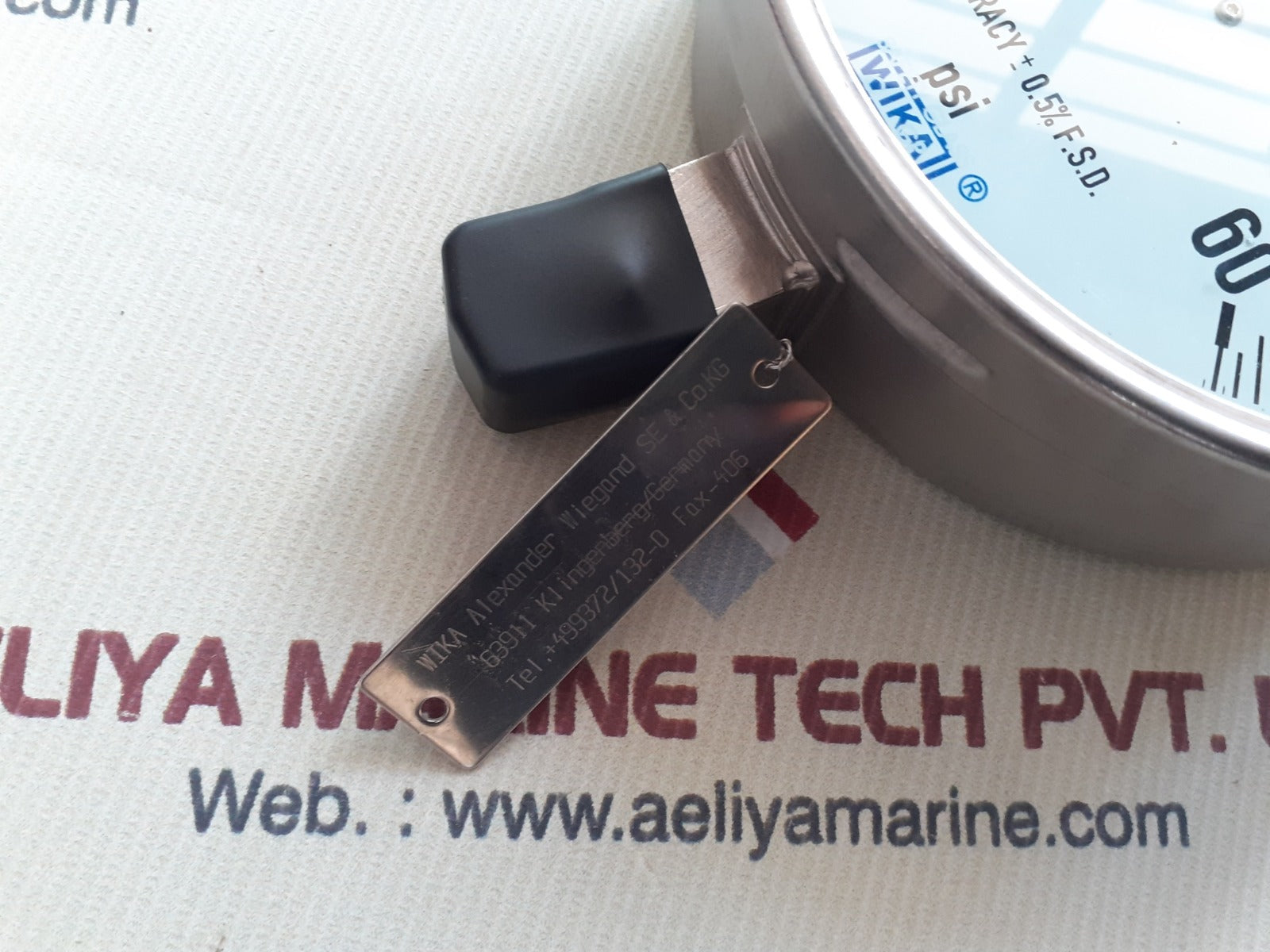 Wika 316 ss tube and connection 0-60 psi