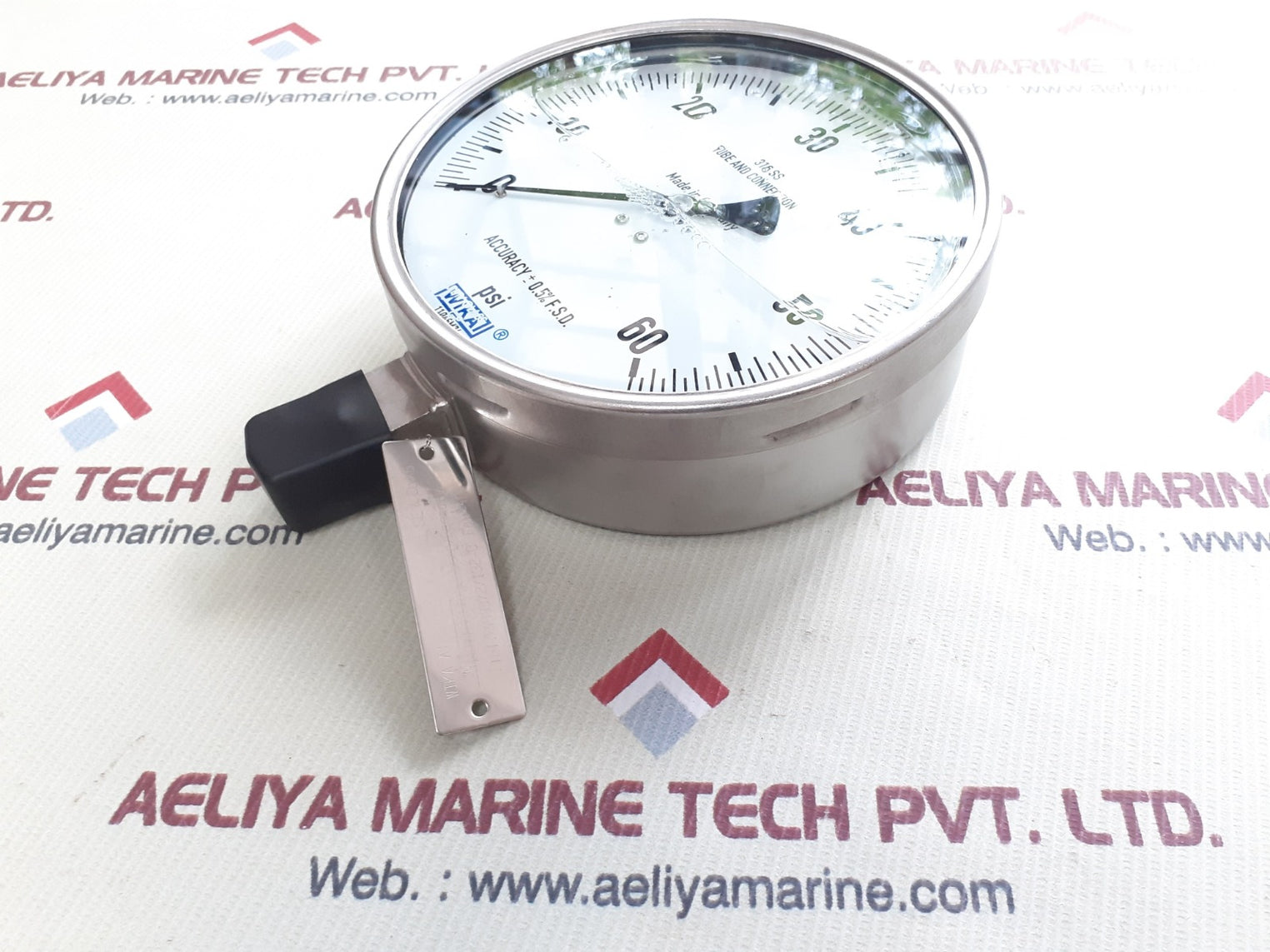 Wika 316 ss tube and connection 0-60 psi