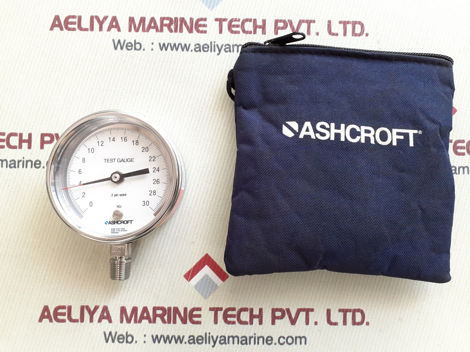 Ashcroft 2 psi subd test gauge 0-30adj