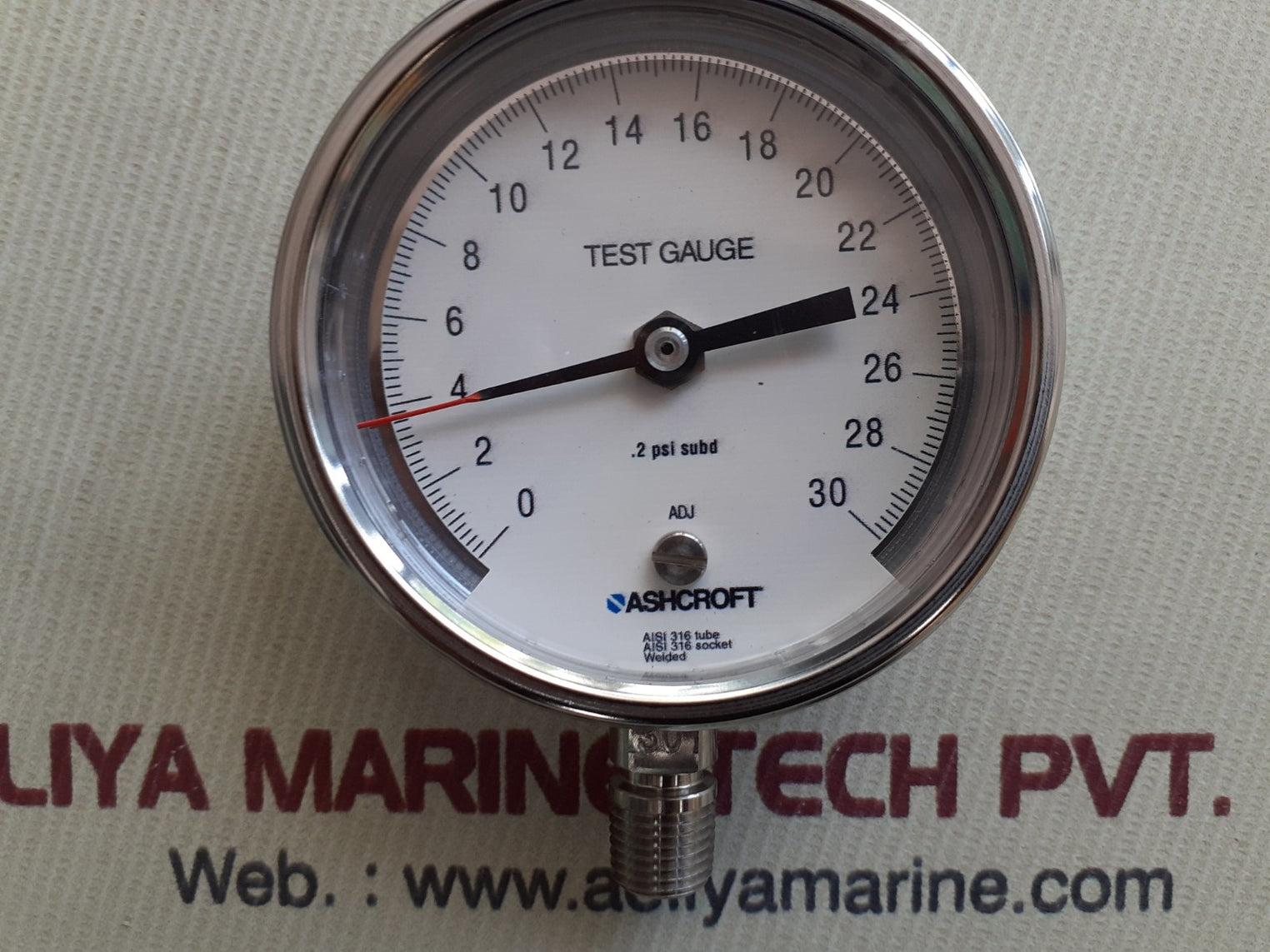 Ashcroft 2 psi subd test gauge 0-30adj