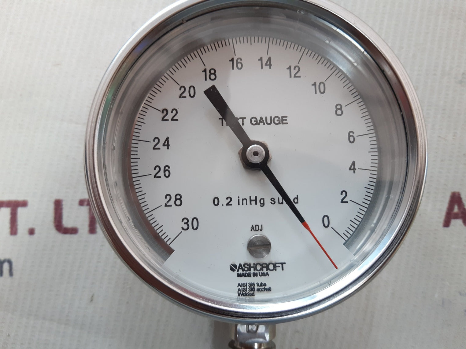 Ashcroft 0.2 inhg subd test gauge