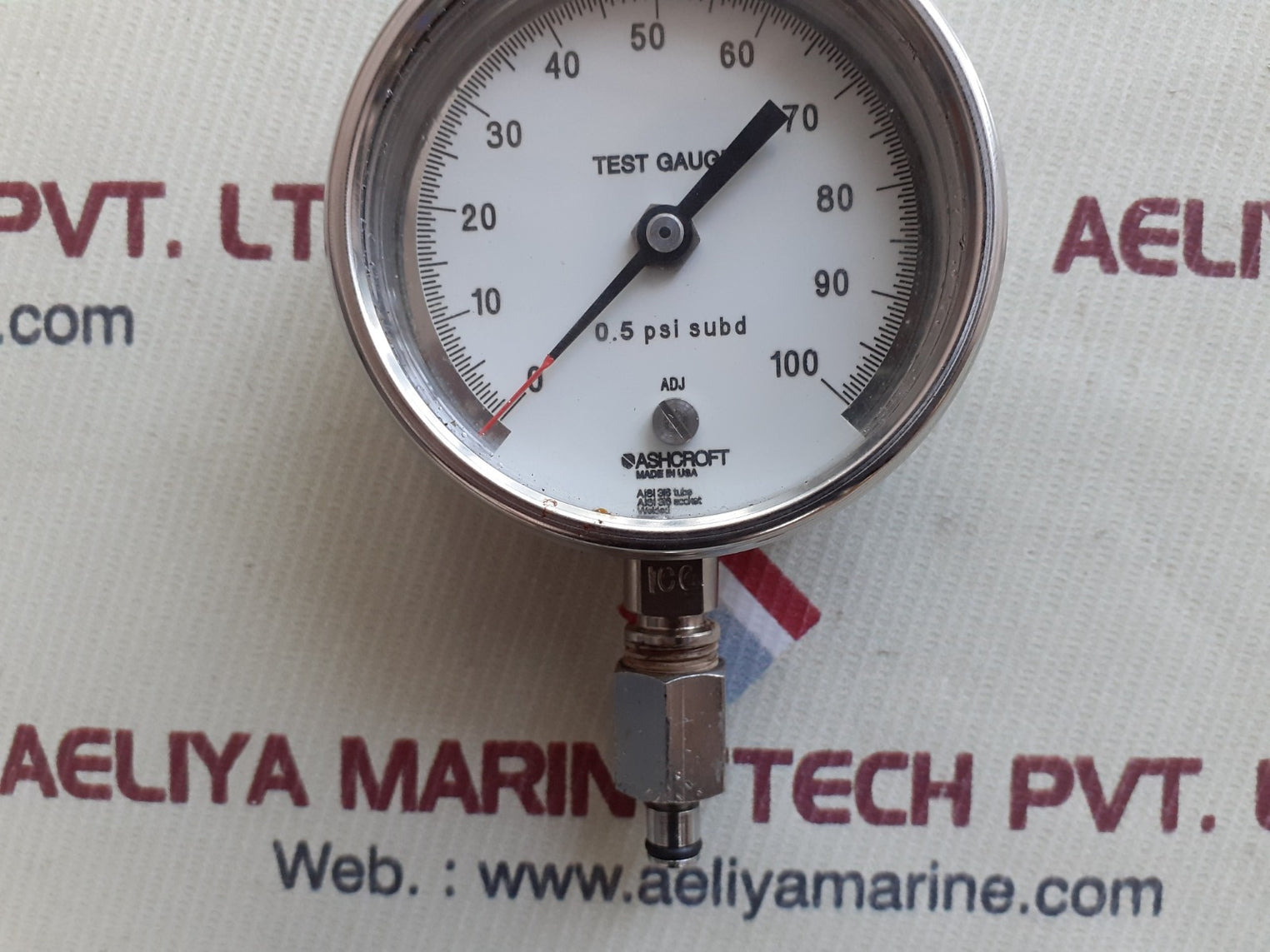 Ashcroft 0.5 psi subd test gauge