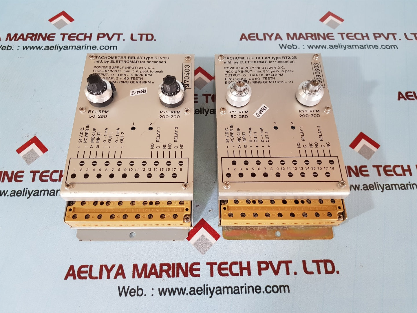 Elettromar Rt2/2S Tachometer Relay 0-1Ma/0/1000Rpm
