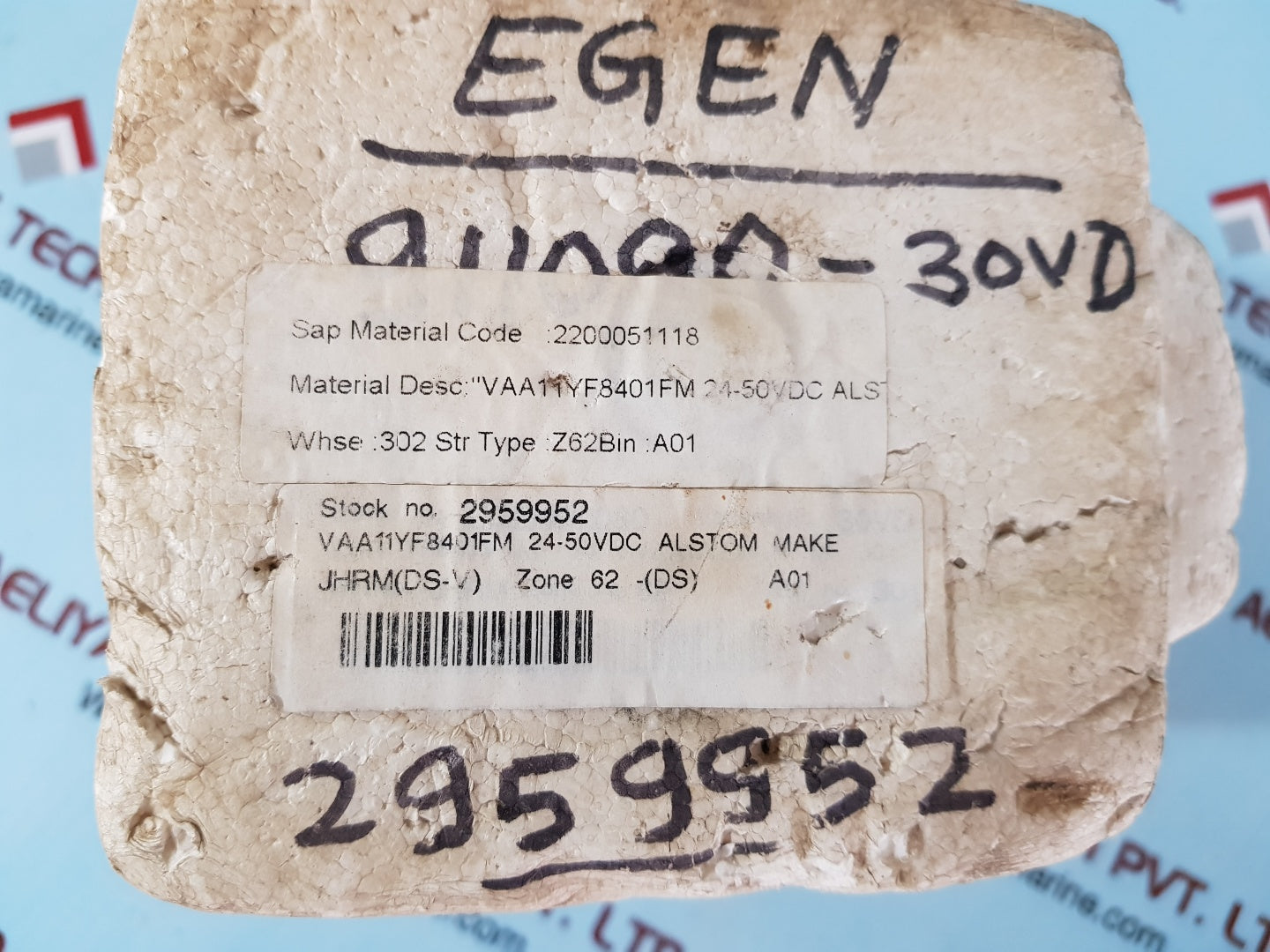 Alstom Vaa Auxiliary Relay Vaa11Yfb401F(M)