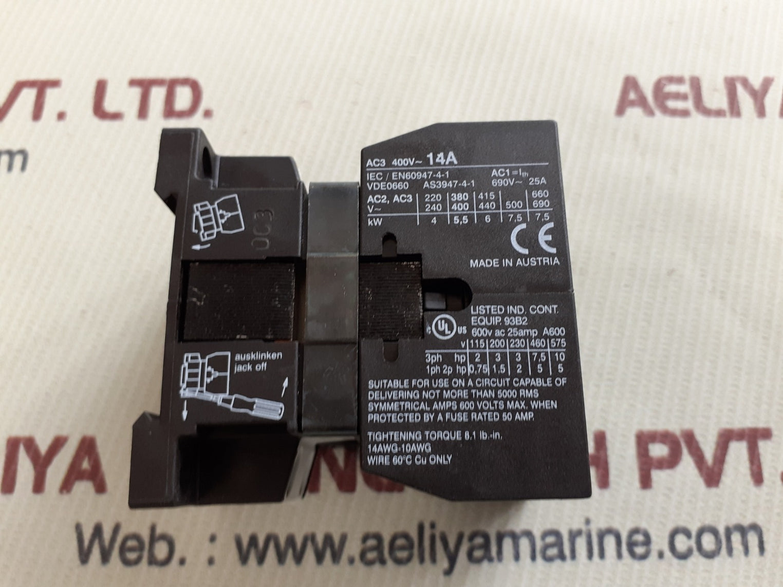 Benedikt & jager k3-14a01 230 circuit breaker