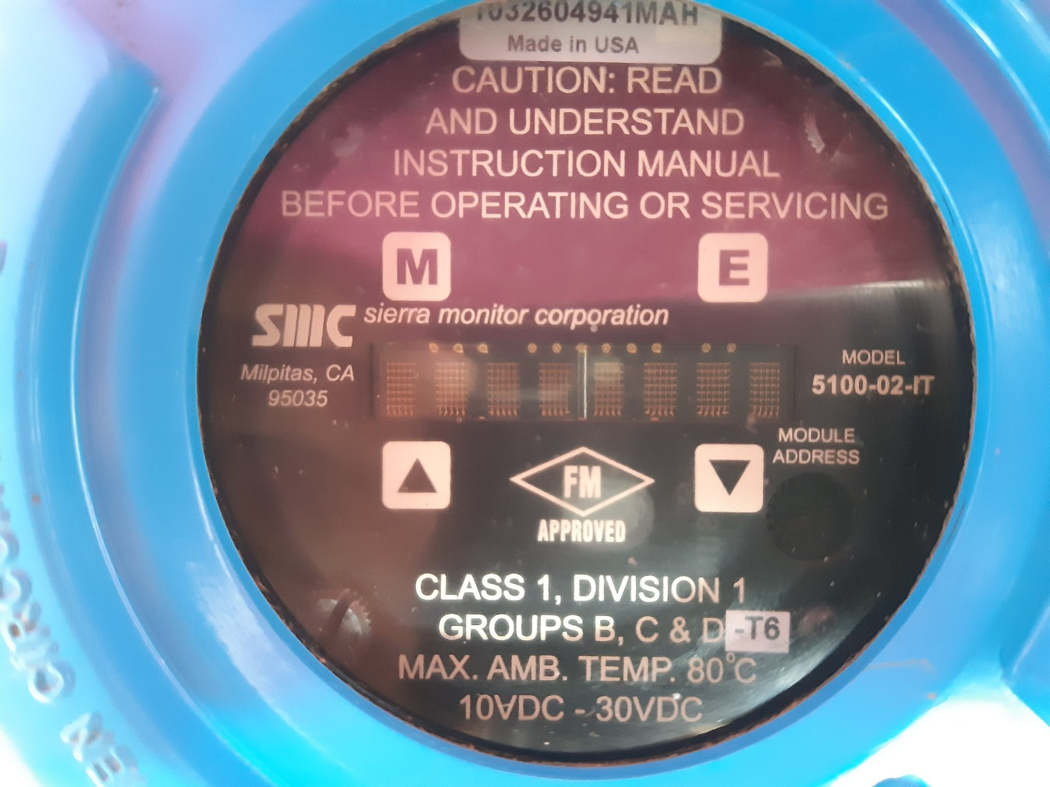 Sierra monitor 5100-02-it combustible gas sensor module