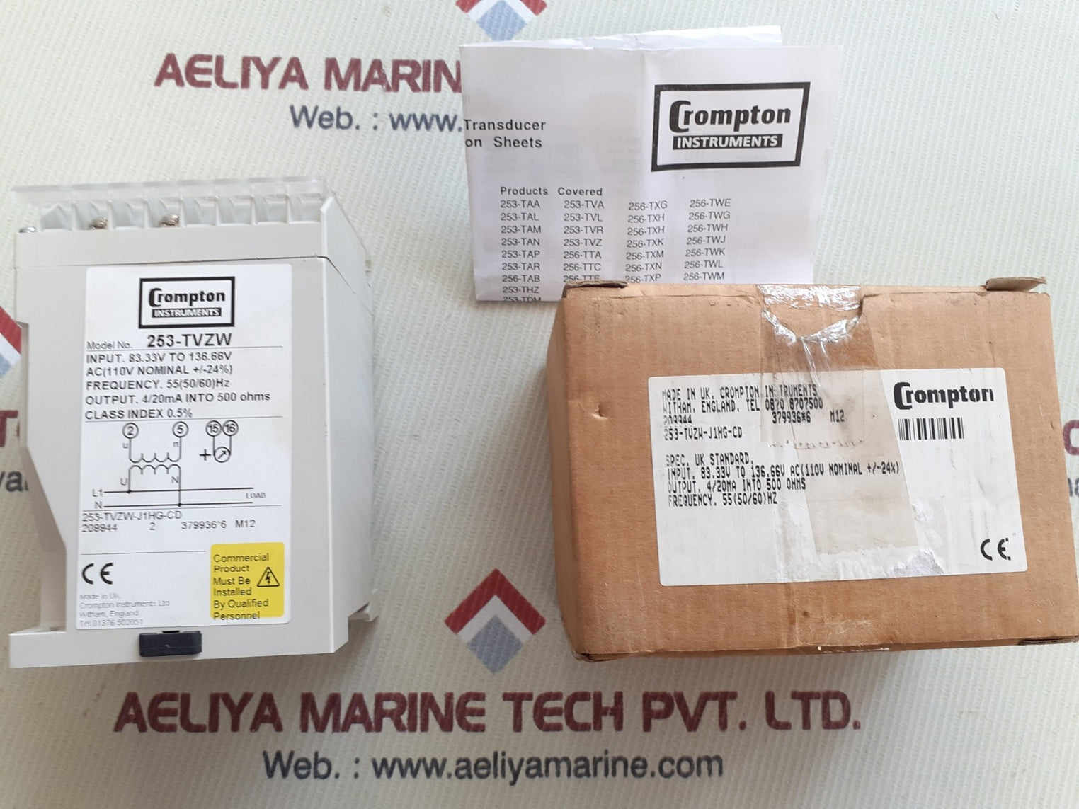 Crompton paladin 253-tvzw ac current transducer