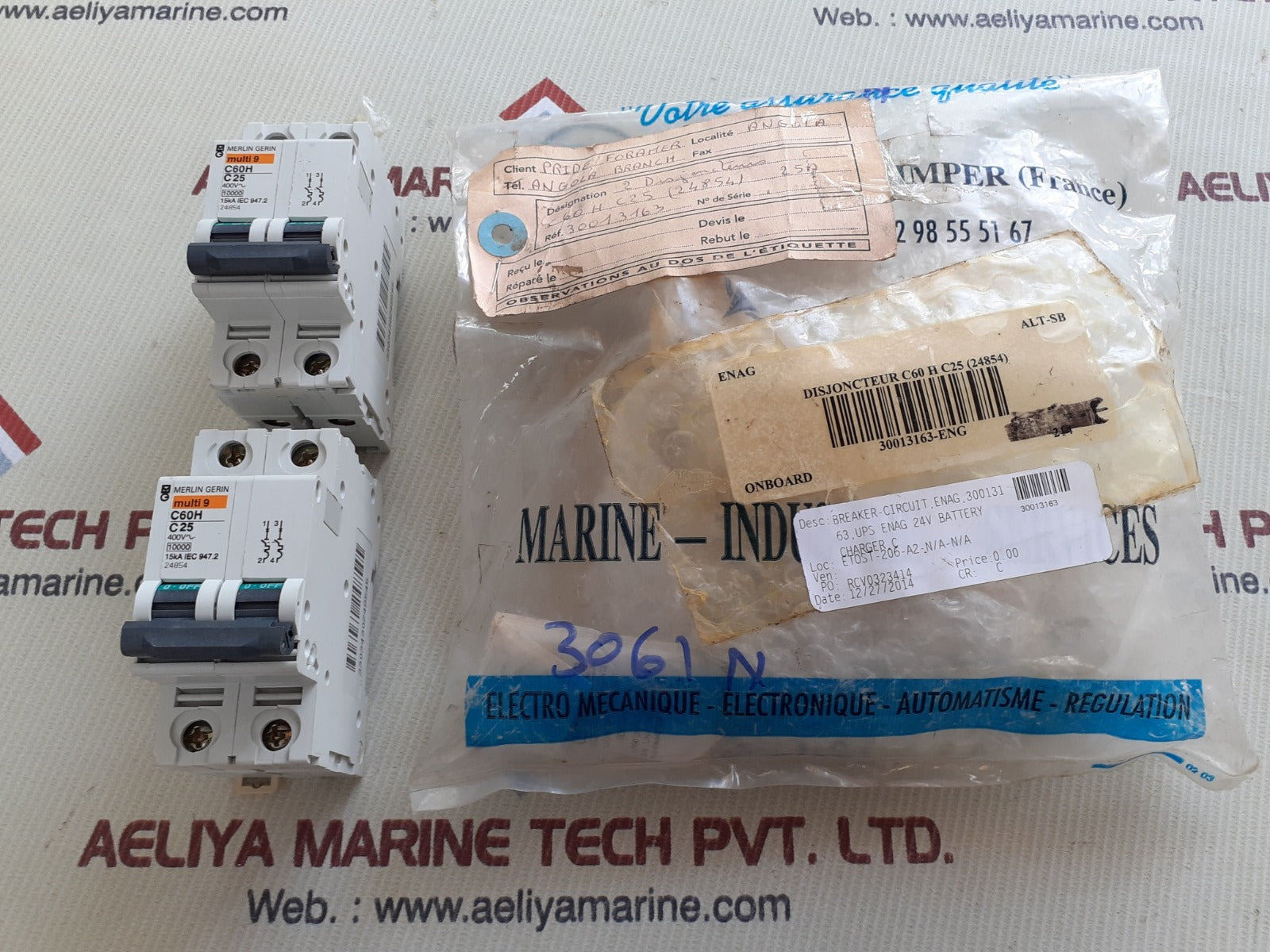 Merlin multi 9 c60h c25 cpole circuit breaker 