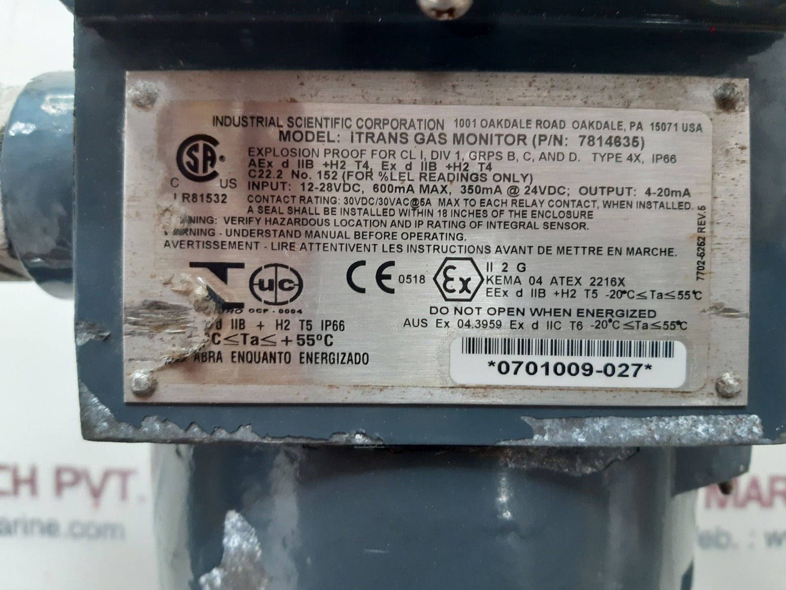 Itrans 7814635 gas monitor