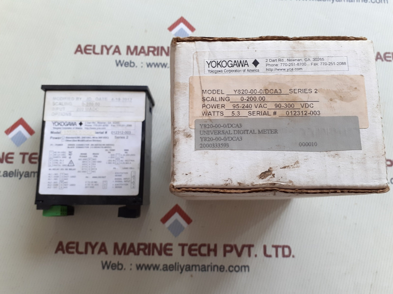 Yokogawa 800 plus universal digital meter y820-00-0/dca3