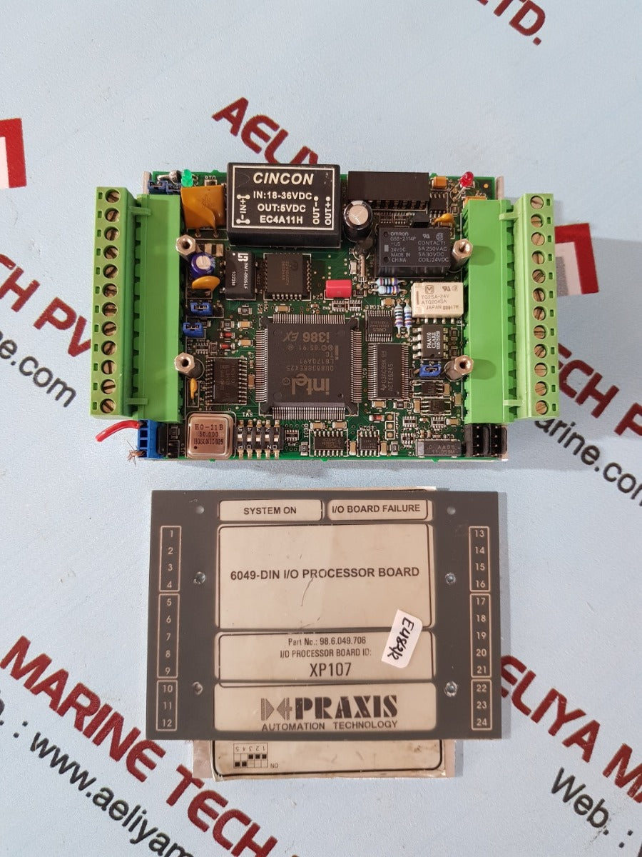 Praxis 98.6.049.706 6049-din i/o processor board