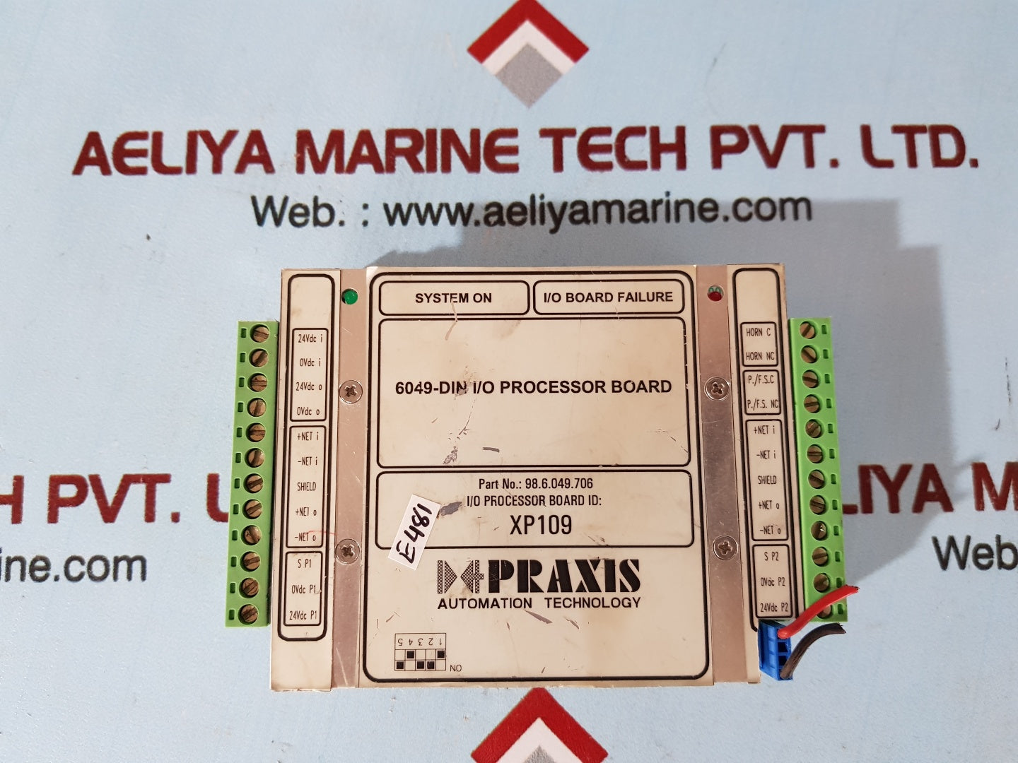 Praxis 98.6.049.706 i/o processor board xp109