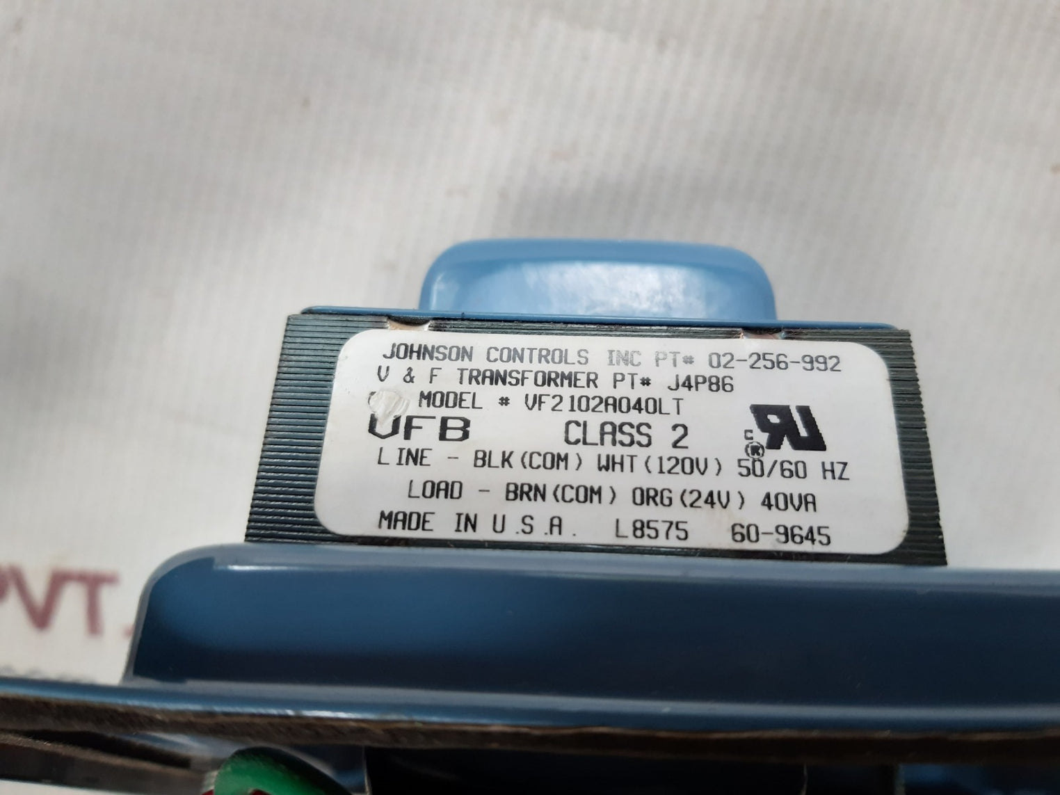 Johnson controls 02-256-992 transformer