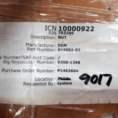 Saturn 644682-03 nut