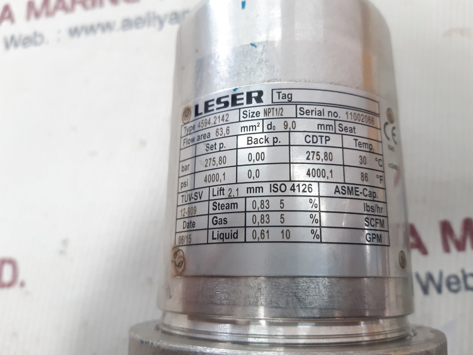 Leser 4594.2142 safety valve