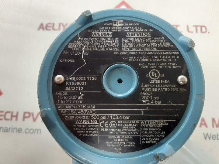 United Electric J120-192 Pressure Switch