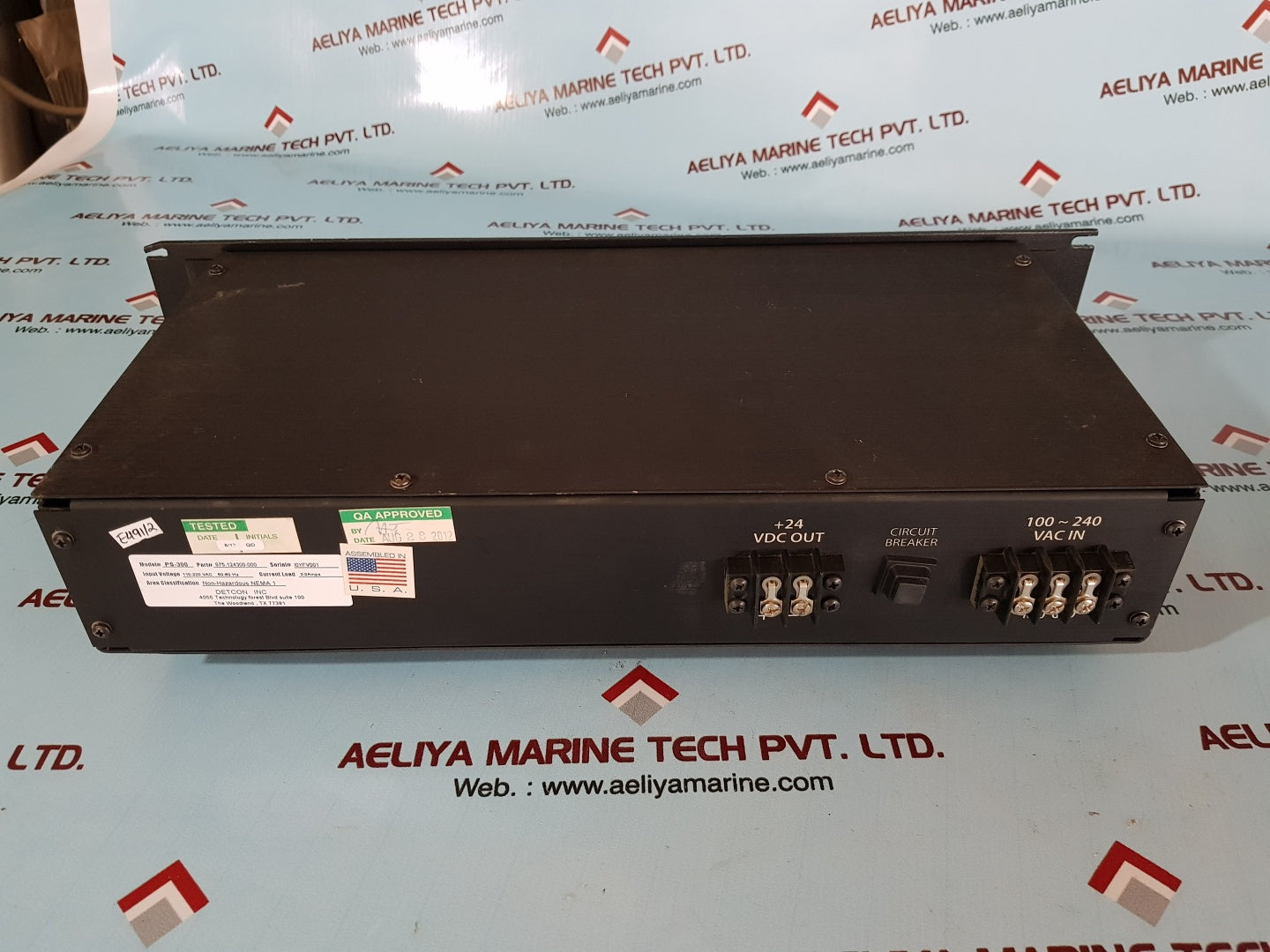 Detcon ps-300 power supply 975-124300-000 24 vdc out