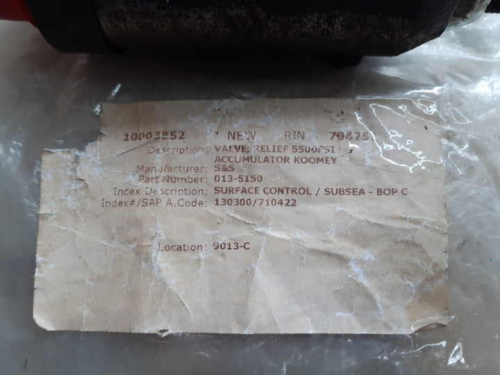 Gilmore 013-5150 relief valve