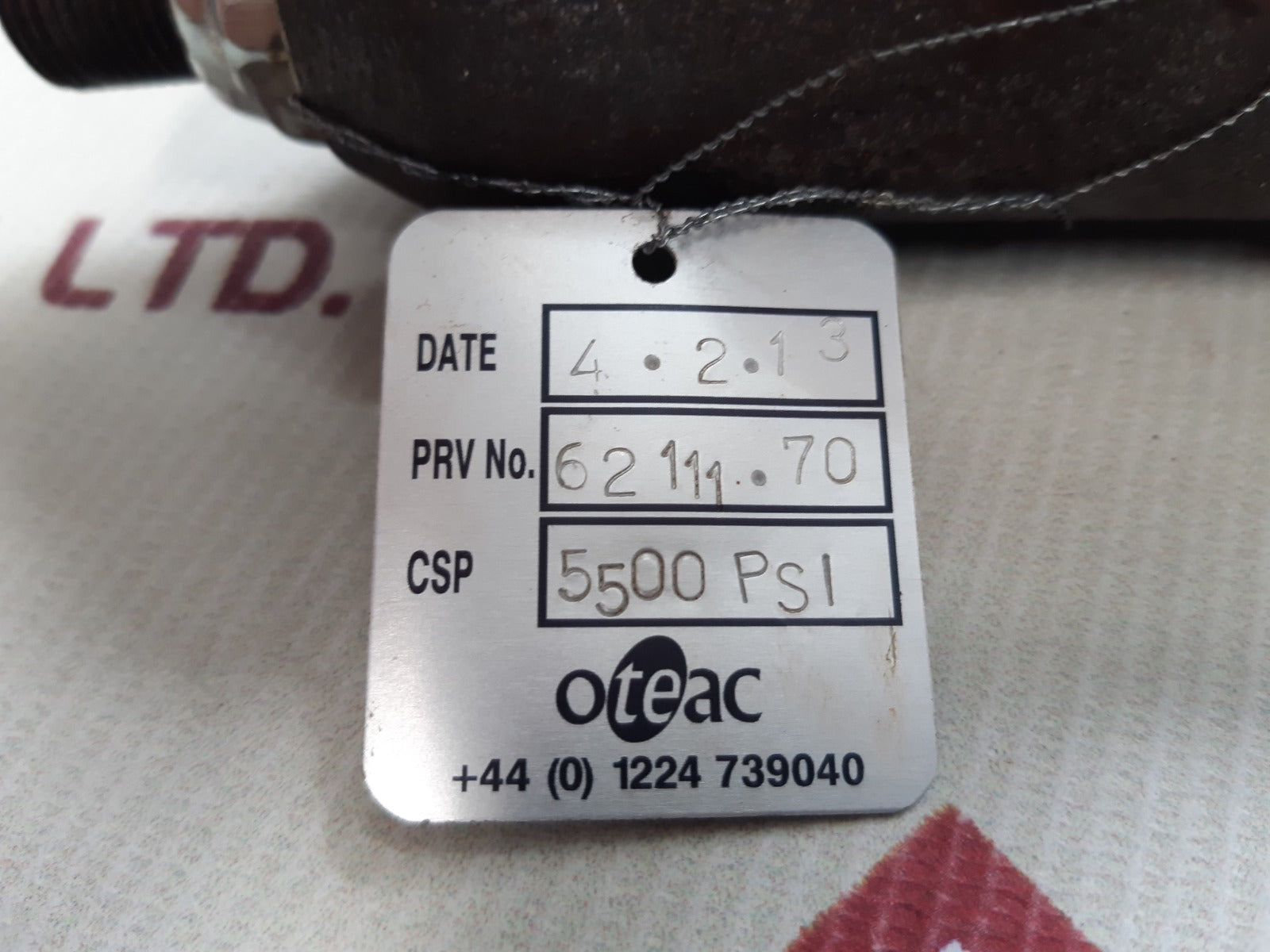 Gilmore 013-5150 relief valve