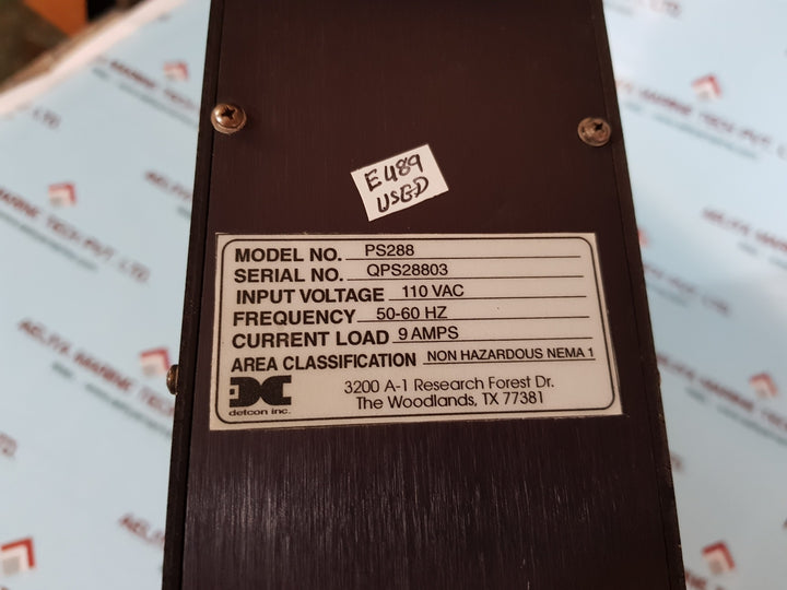 Detcon ps288 power supply