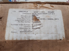 Parker 453-11/2s2-6 check valve 5000psi