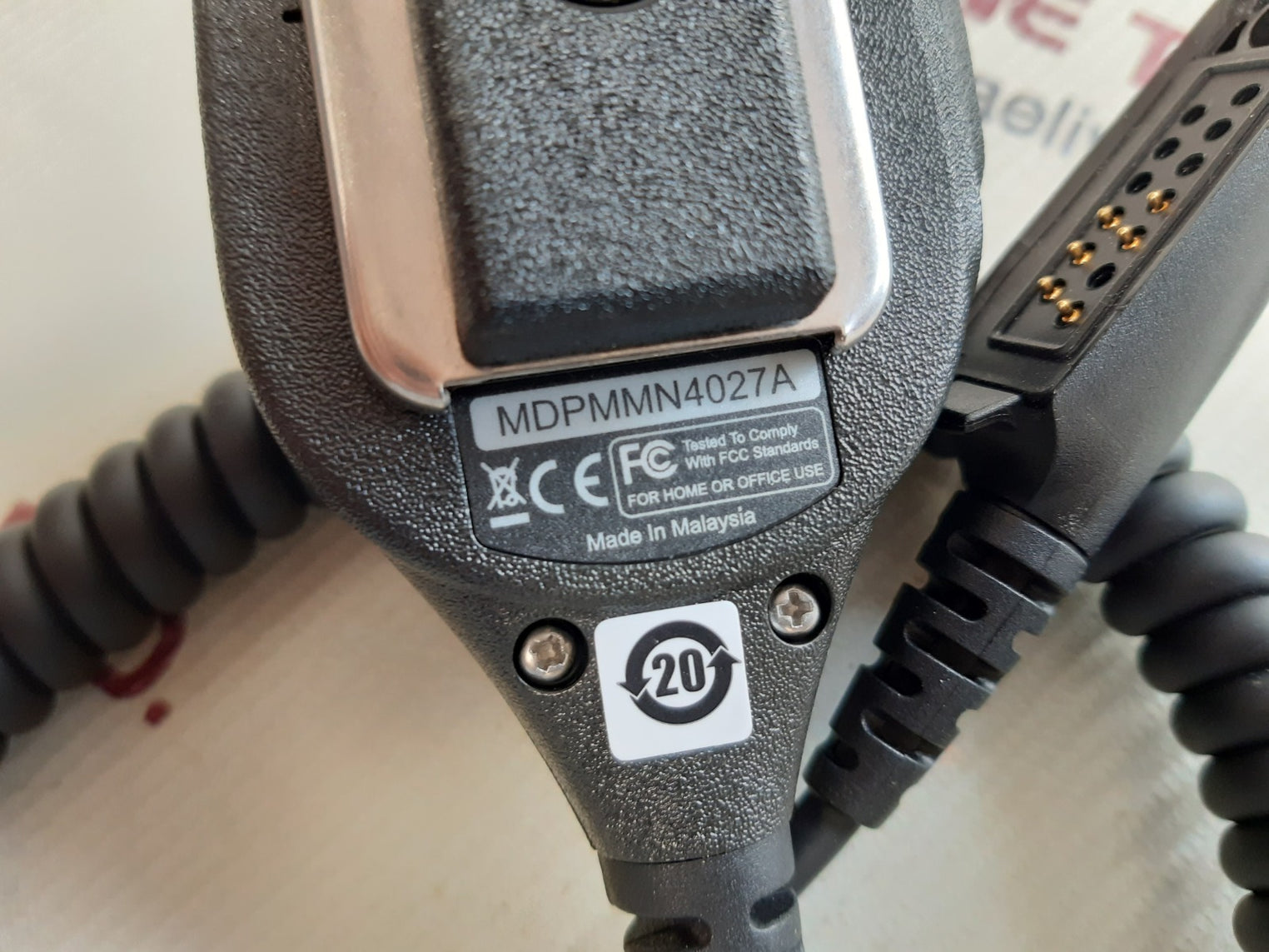 Motorola Mdpmmn4027A Remote Speaker Microphone