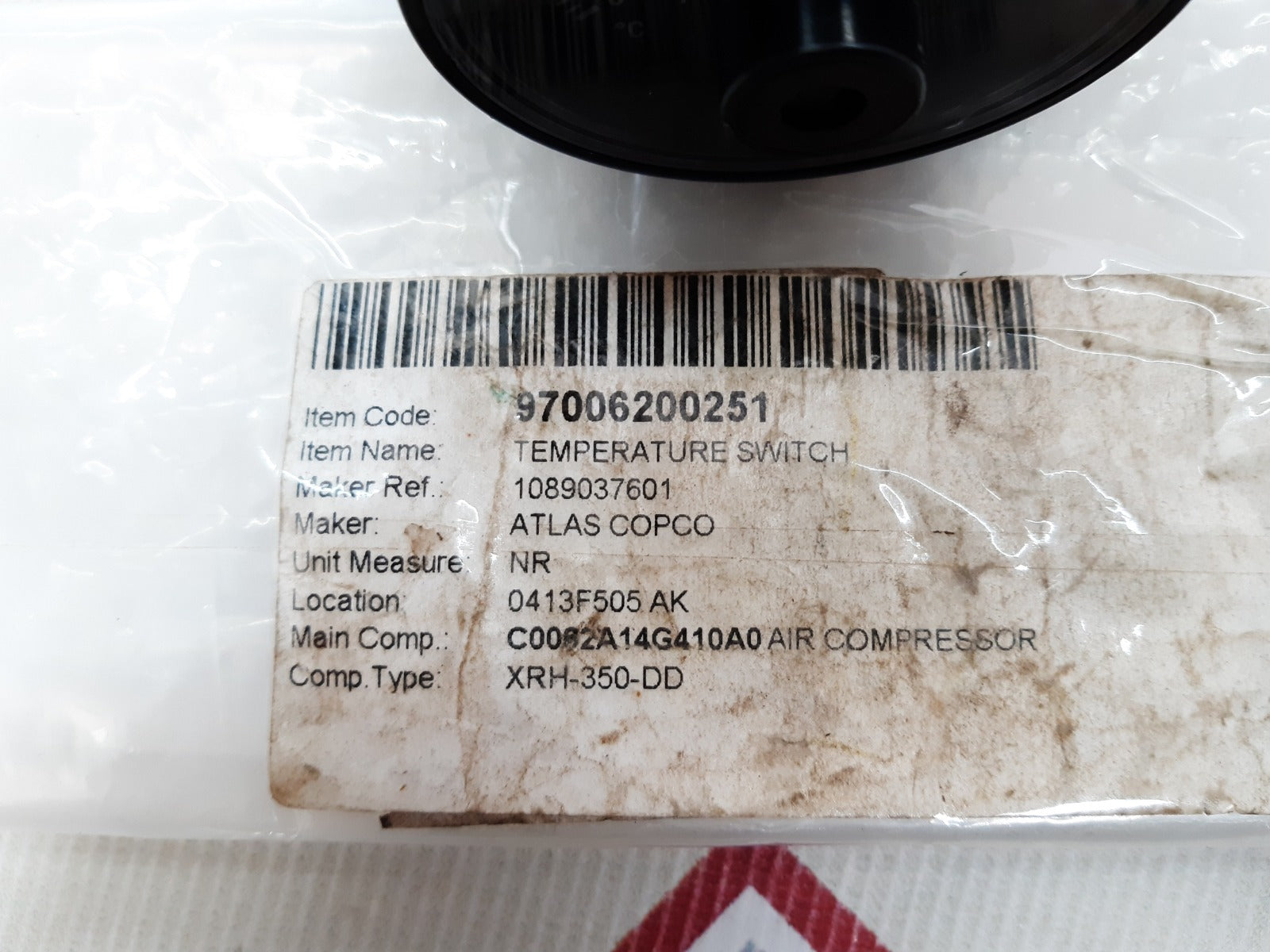 Atlas copco 10890376-01 temperature switch