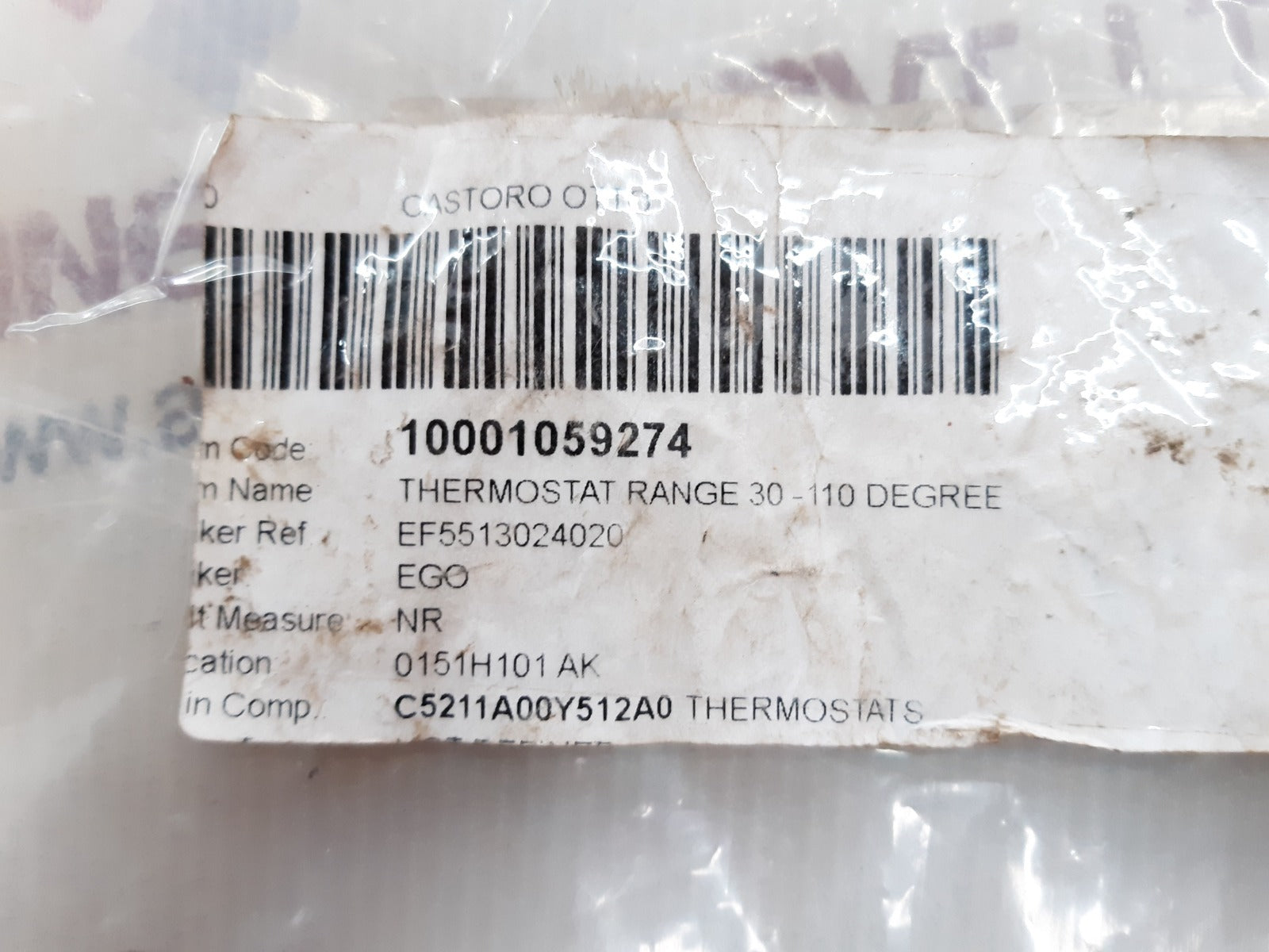 Ego 55.19022.819 thermostat 112ºc