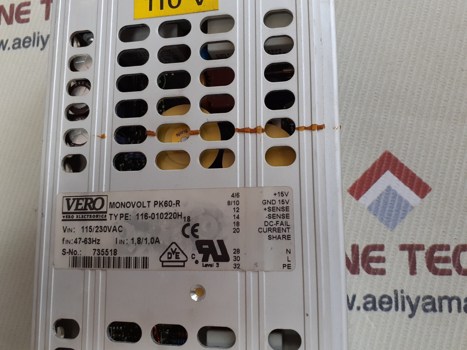 Vero monovolt pk60-r power supply 116-010220h 