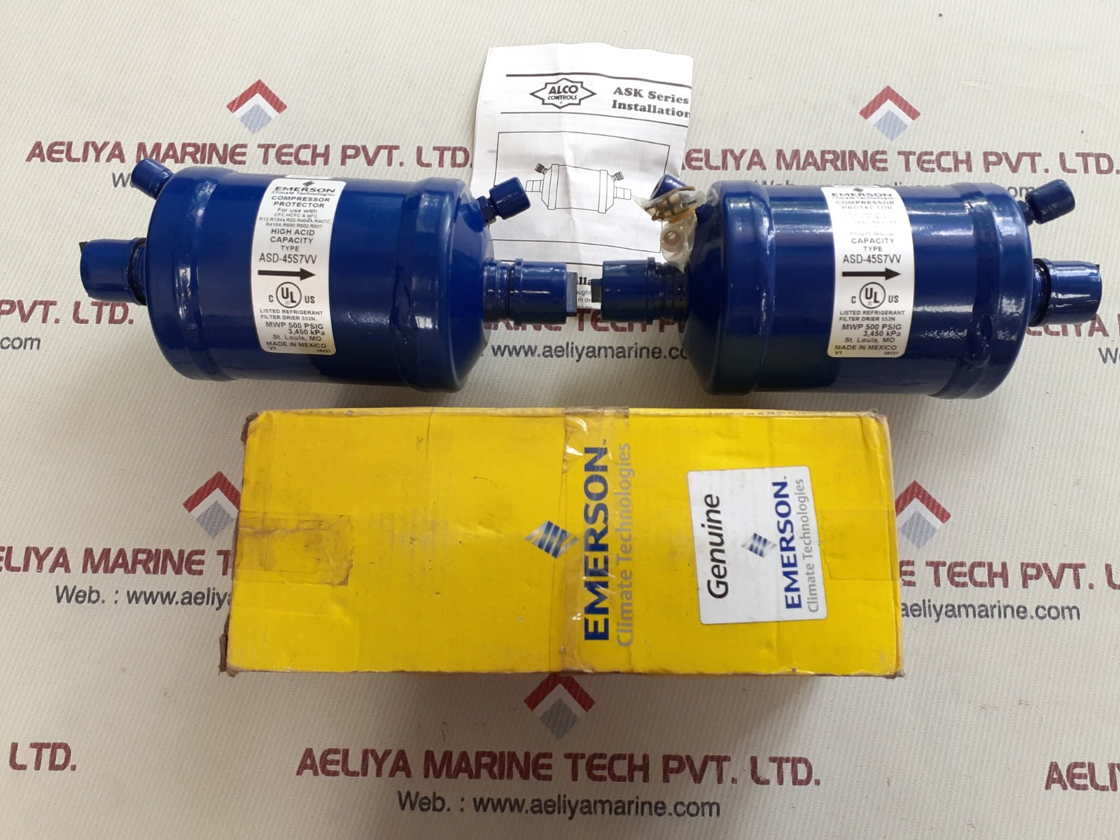 Emerson asd-45s7vv compressor protector 3,450 kpa