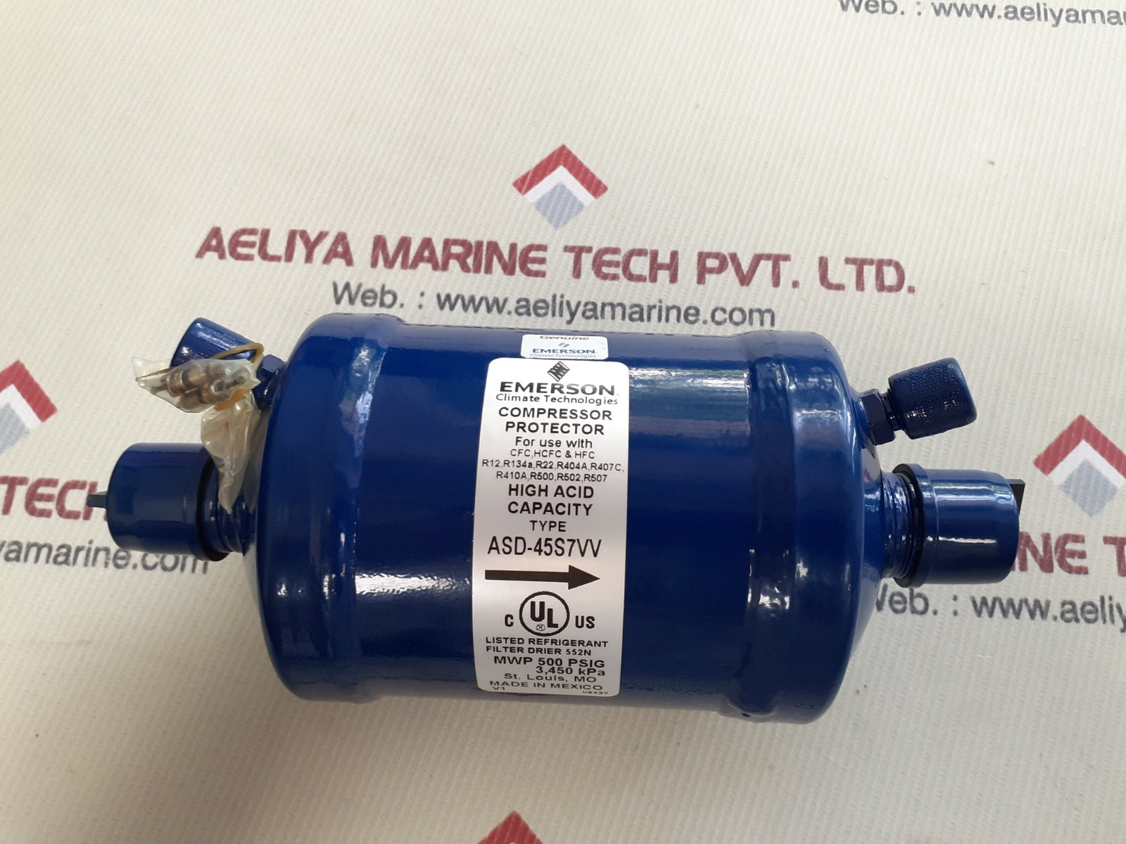 Emerson asd-45s7vv compressor protector 3,450 kpa