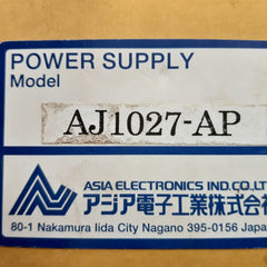 Asia electronics aj1027-ap power supply