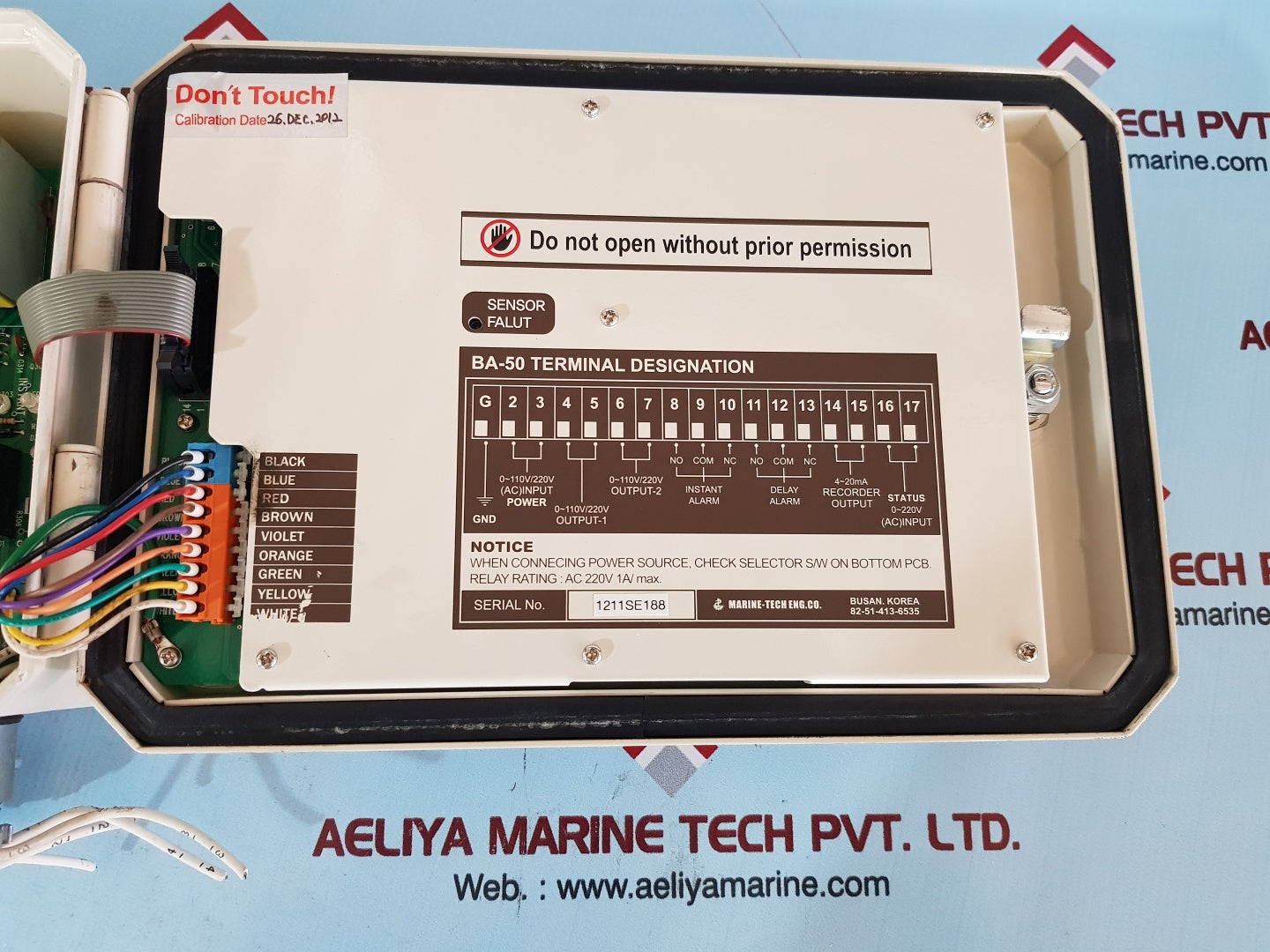 Marine-tech ba-50 15ppm bilge alarm monitor