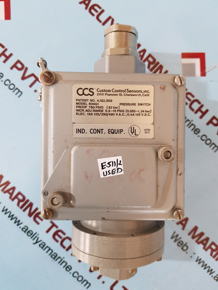 CCs 604g1 pressure switch