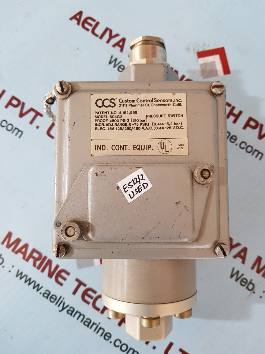 CCS 604g2 pressure switch Aeliya Marine Tech®