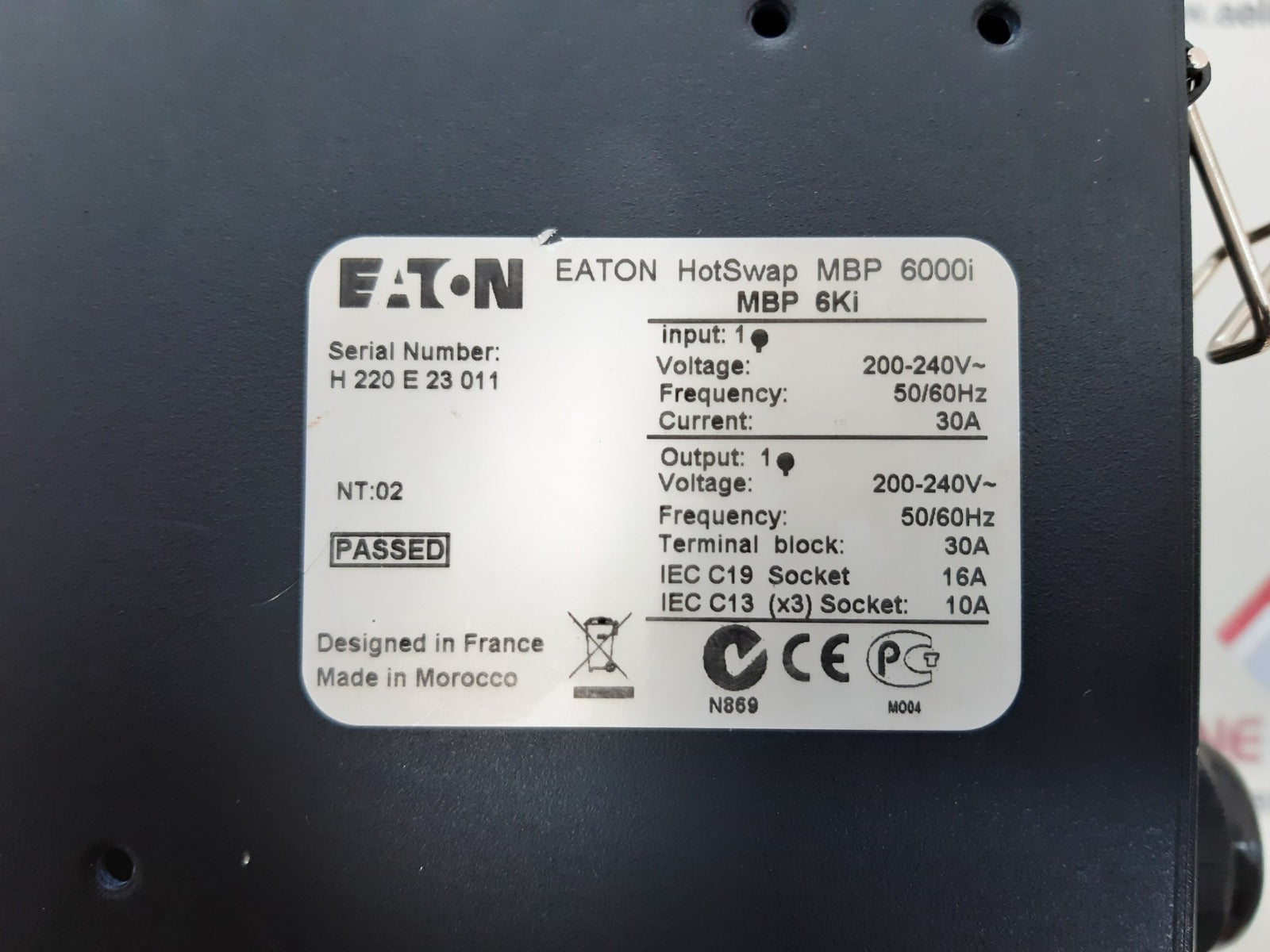 Eaton hotswap mbp 6000i mbp 6ki