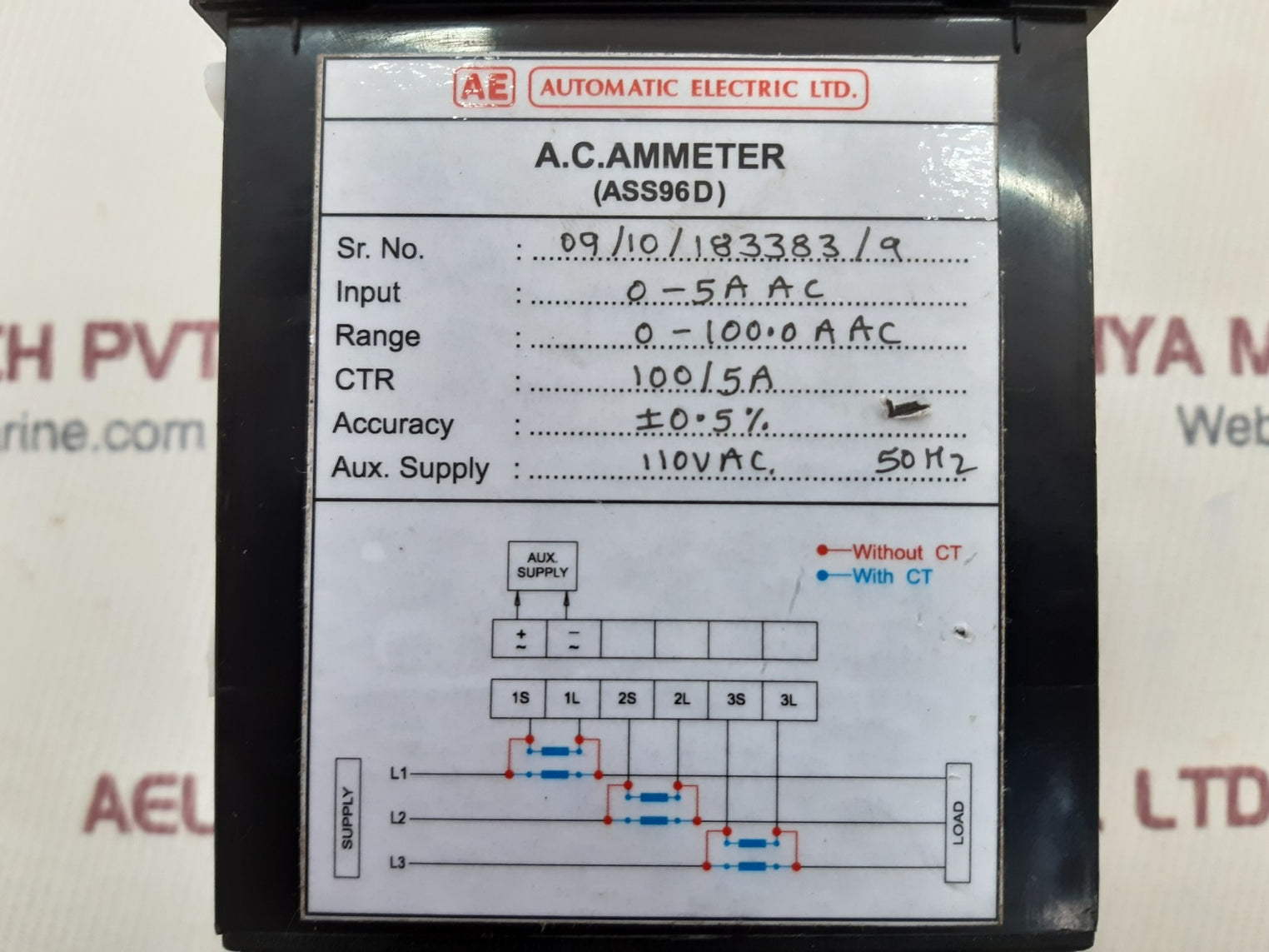 Automatic electric a.c.ammeter