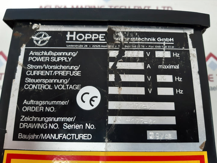 Hoppe draught meter