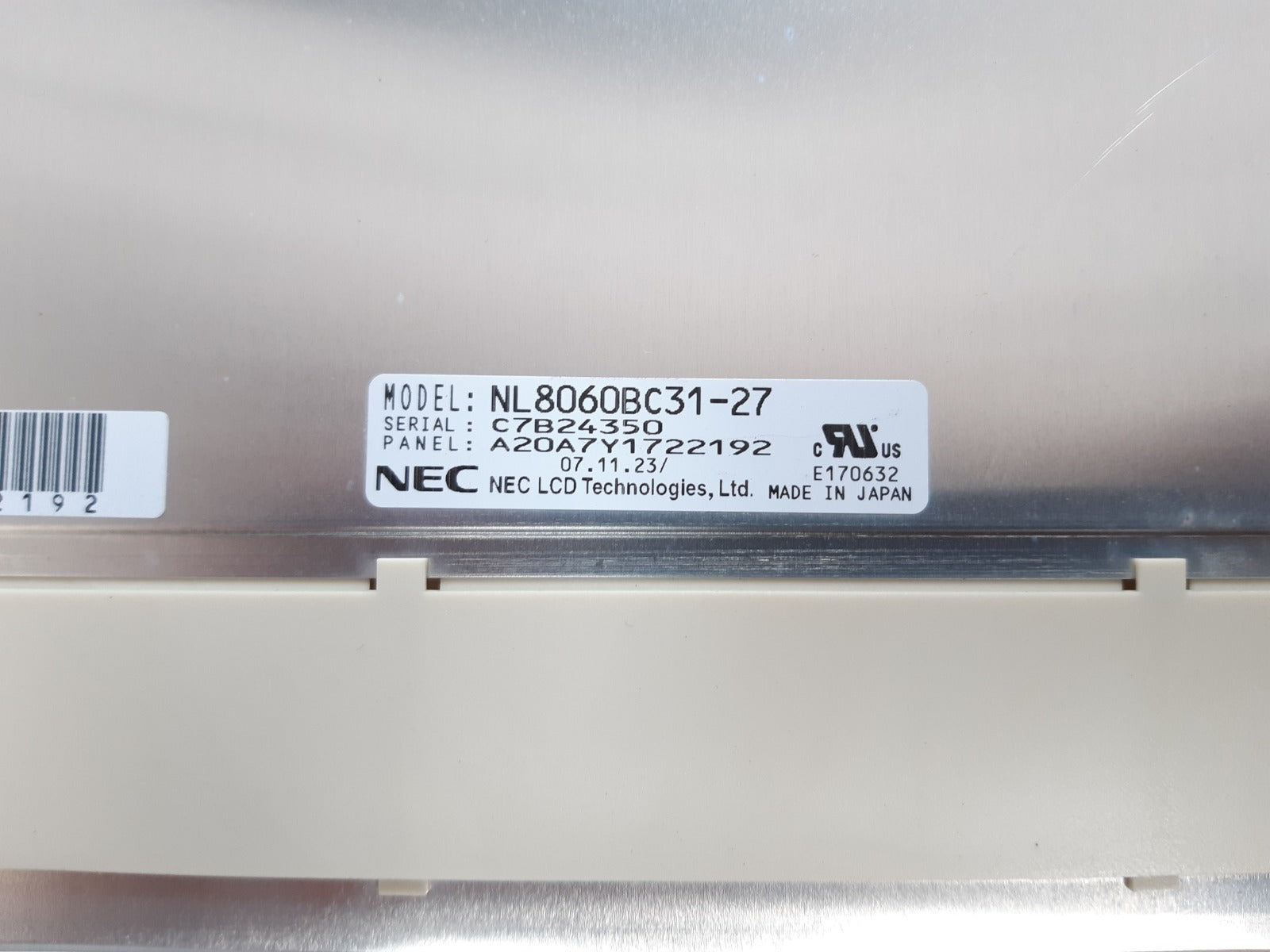 Nec nl8060bc31-27 lcd display