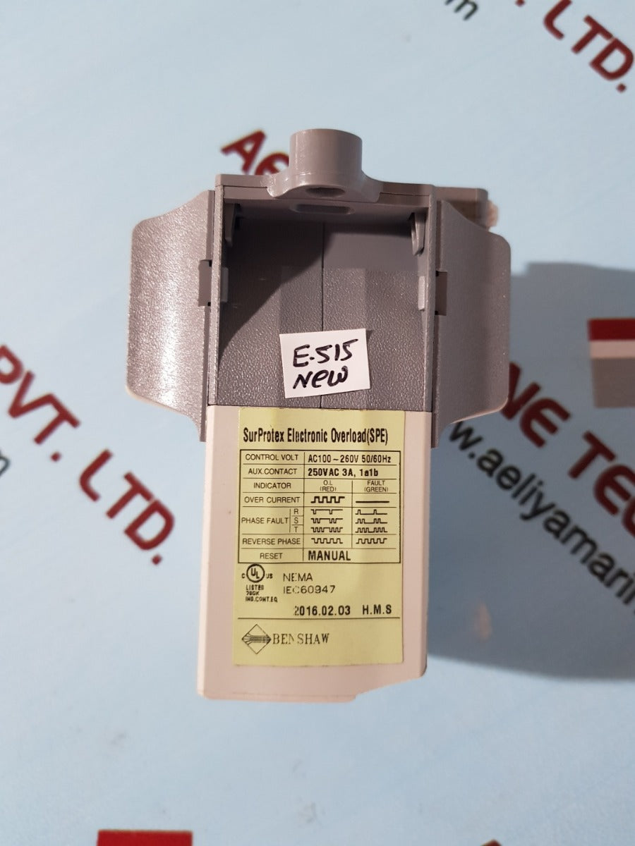 Benshaw surprotex spe-22 overload relay