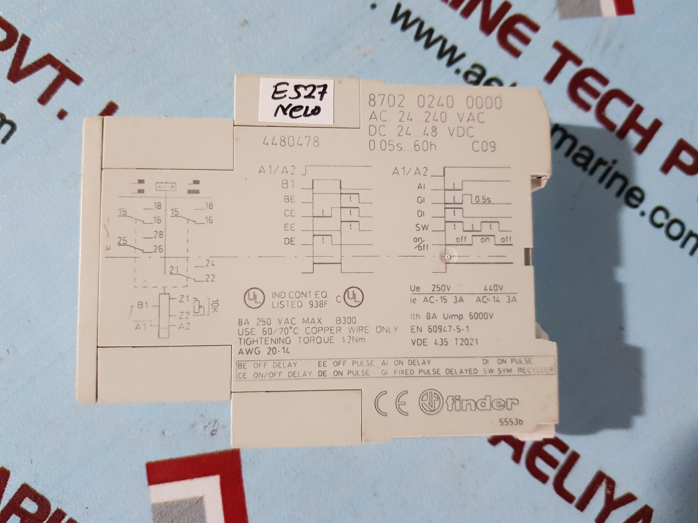 Finder 87.02 8702 0240 0000 multi function time delay relay
