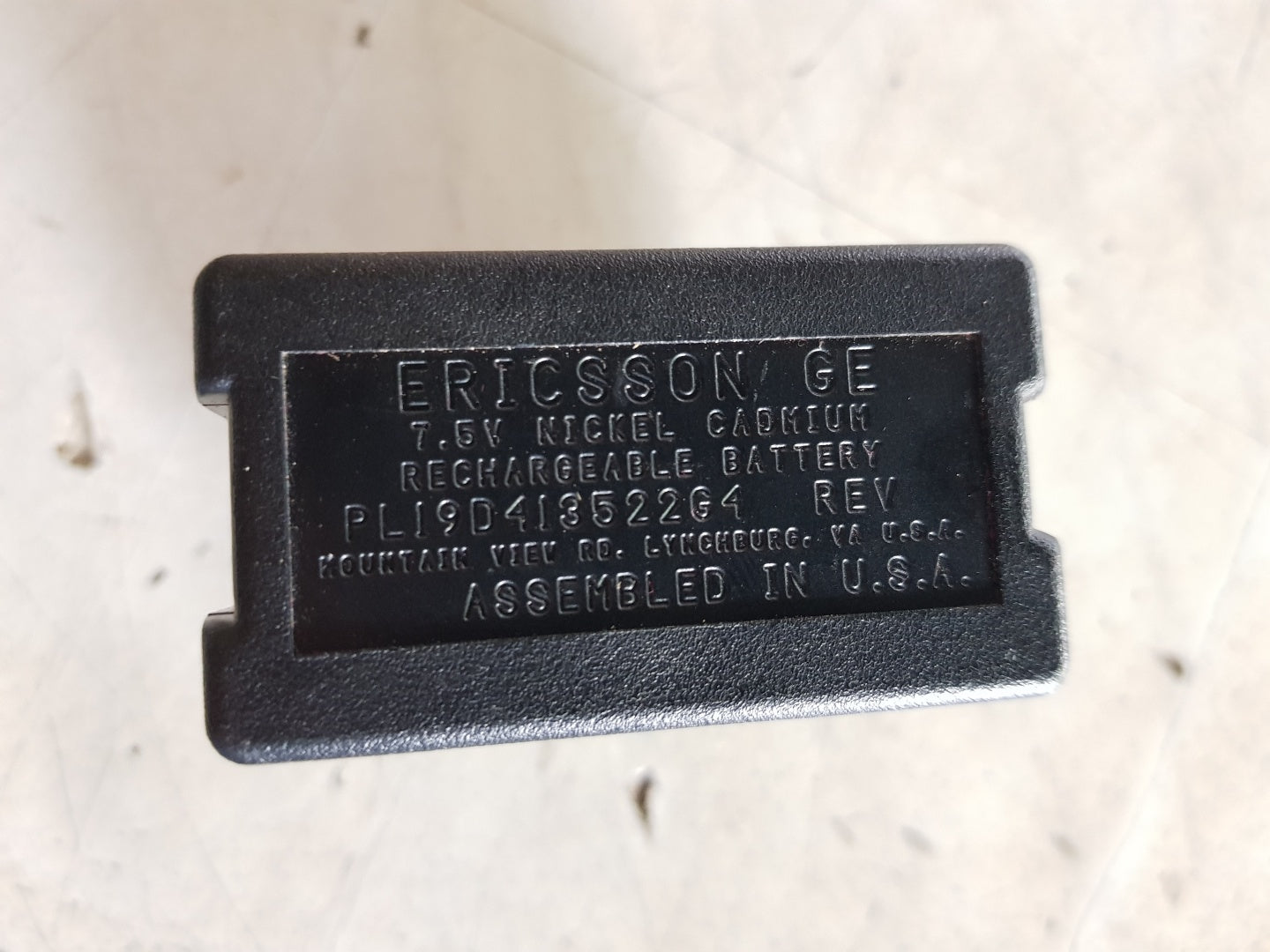 Ericsson ge pl19d413522g4 nickel-cadmium battery 7.5v