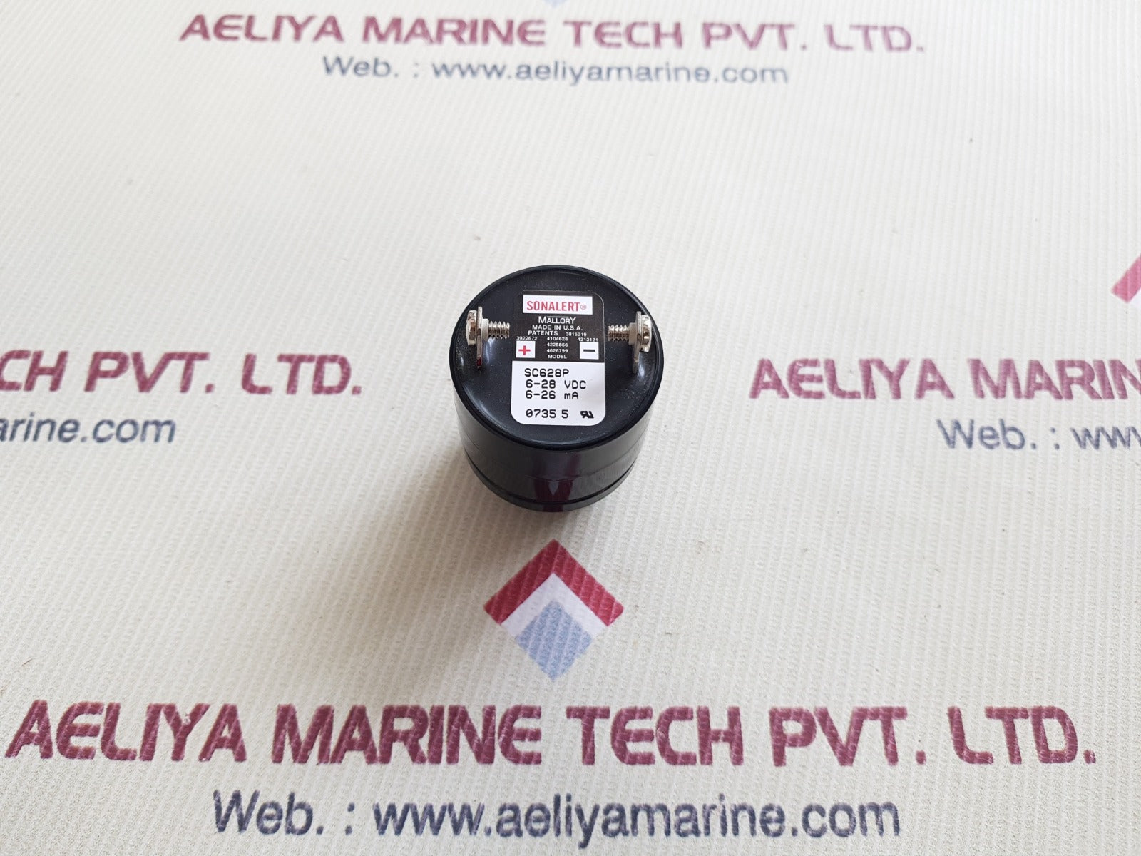 Mallory sc628p sonalert 6-28 vdc