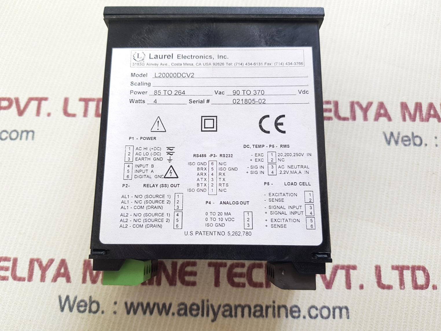 Laurel l20000dcv2 digital panel meter 4watt