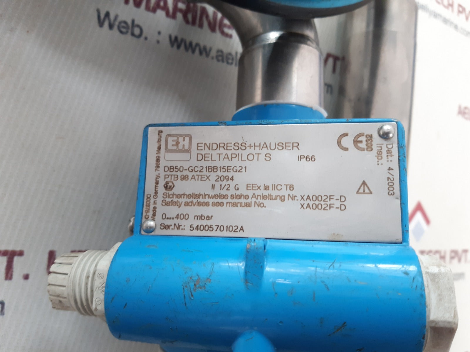 Endress+hauser deltapilot s db50-gc21bb15eg21 transmitter