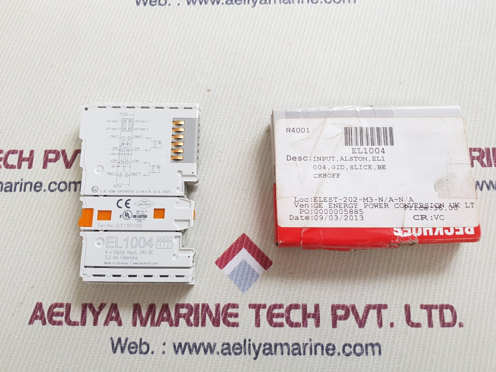 Beckhoff el1004 4channel digital input terminal 24v dc – Aeliya Marine Tech