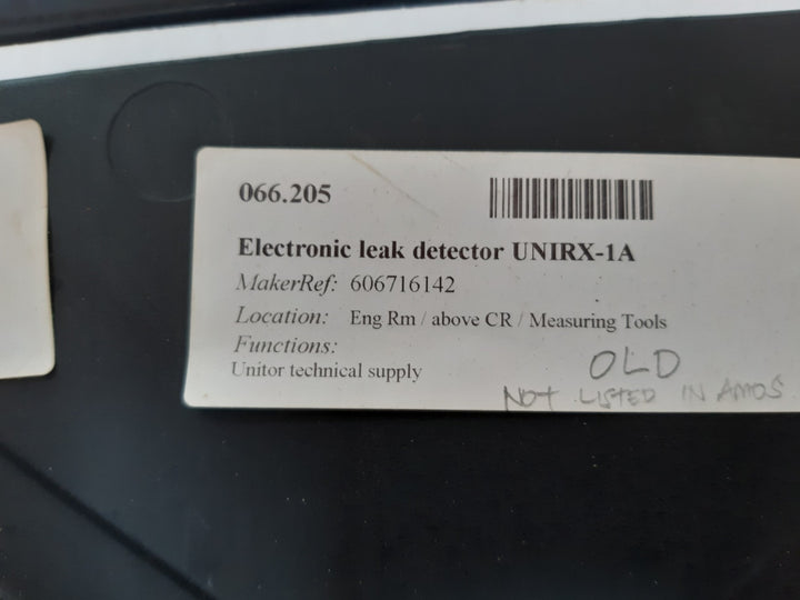 Unitor unirx-1a refrigerant leak detector