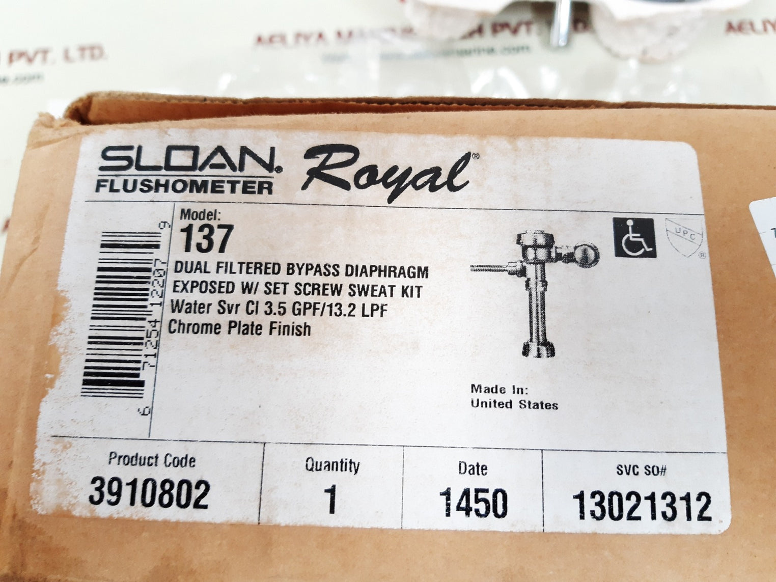 Sloan 137 sweat kit