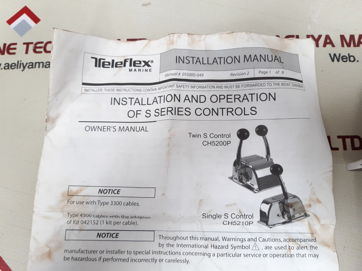 Teleflex s series ch5210p single s control
