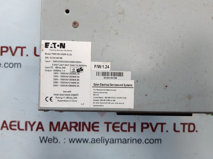 Eaton pw9130i1500r-xl2u ups powerware